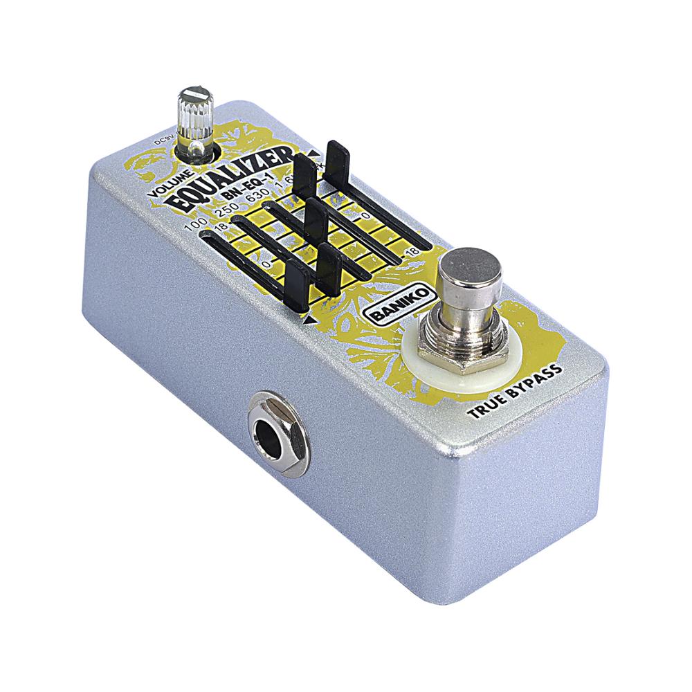 BANIKO EQ5 Pedal de efecto ecualizador de guitarra, 5 bandas EQ, carcasa totalmente de Metal, verdadero Bypass, el Pedal EQ más pequeño del mundo