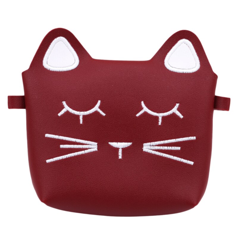 neue kinder Geldbörse Baby Katze Mini Schulter Tasche Niedliche Prinzessin Messenger Taschen Faux Wildleder Kleine Taschen Für kinder Mädchen: Burgund