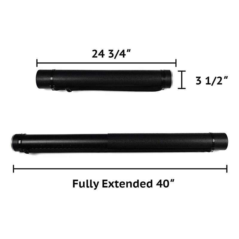 Retractable Poster Tube Shoulder Strap and Handle Portable Durable Round Storage Box
