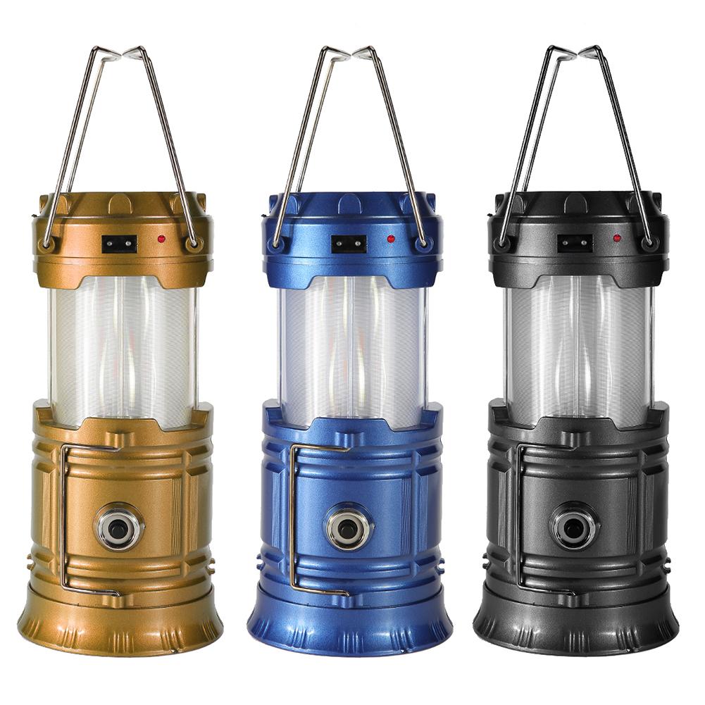 Portable Solar Camping Tent Light Flame Lamp Lantern Flashlight Retractable Emergency lighting Camping Light Lantern