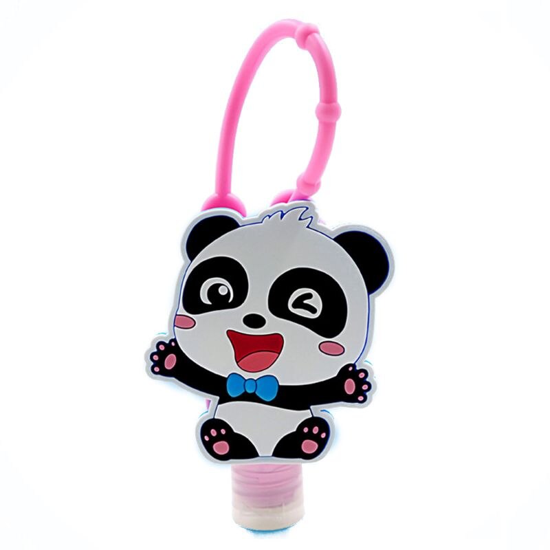 Cute Kids 30ml Empty Travel Bottle Hand Sanitizer Holder with Silicone Case Leak Proof Refillable Portable Containers: D