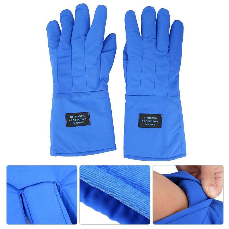 38cm Long Cryogenic Gloves Waterproof Low Temperature Resistant Liquid Nitrogen Protection Safety Gloves Work Gloves