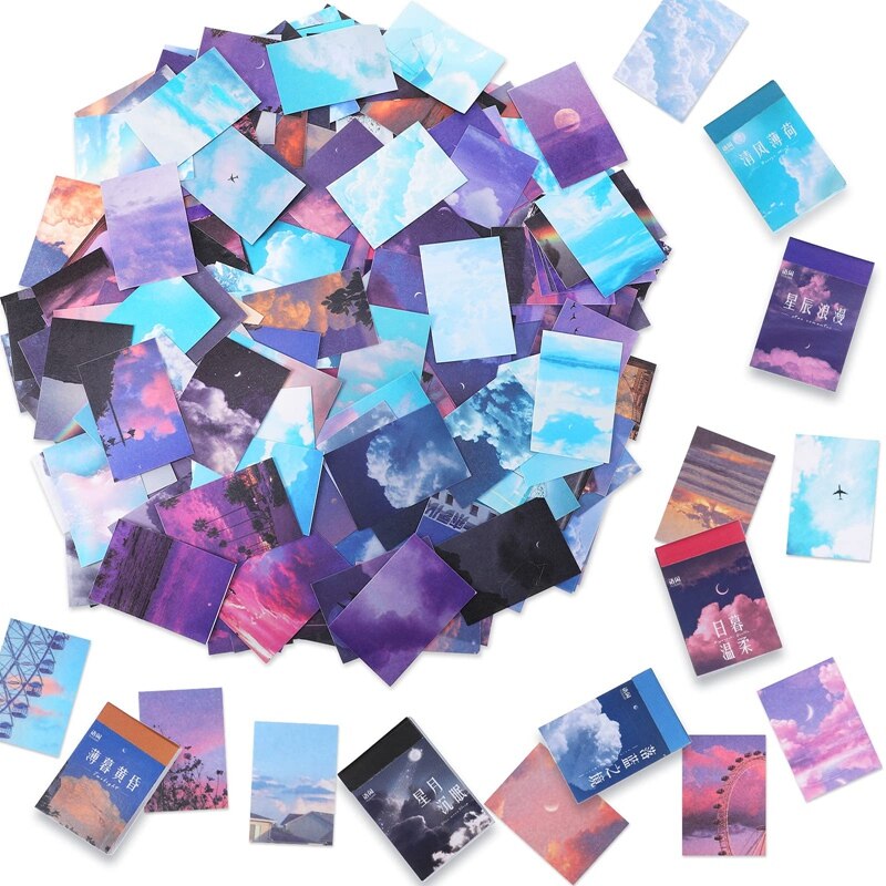 300Pcs Washi Stickers Set Washi Sticker Set Plakboek Dagboek Sticker Set Voor Album Dagboek Card Making Ambachten: Default Title