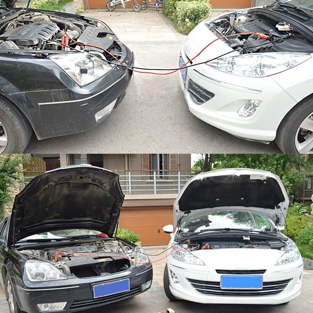2.5m 400a 5mm holdbart kobberbelagt aluminium bil nødtænding startstarter ledninger ledning batteri boosterkabel