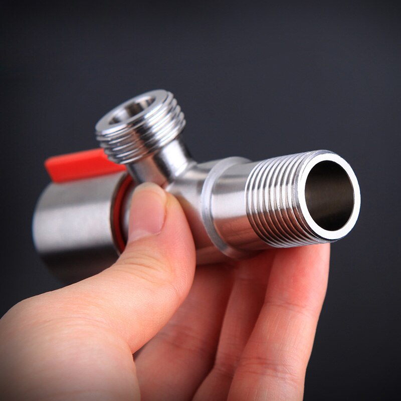 BECOLA 304 ze stali nierdzewnej zawór kątowy kuchnia akcesoria łazienkowe szczotkowanego niklu zawory w torze sprzężenia zwrotnego spalin WH-331