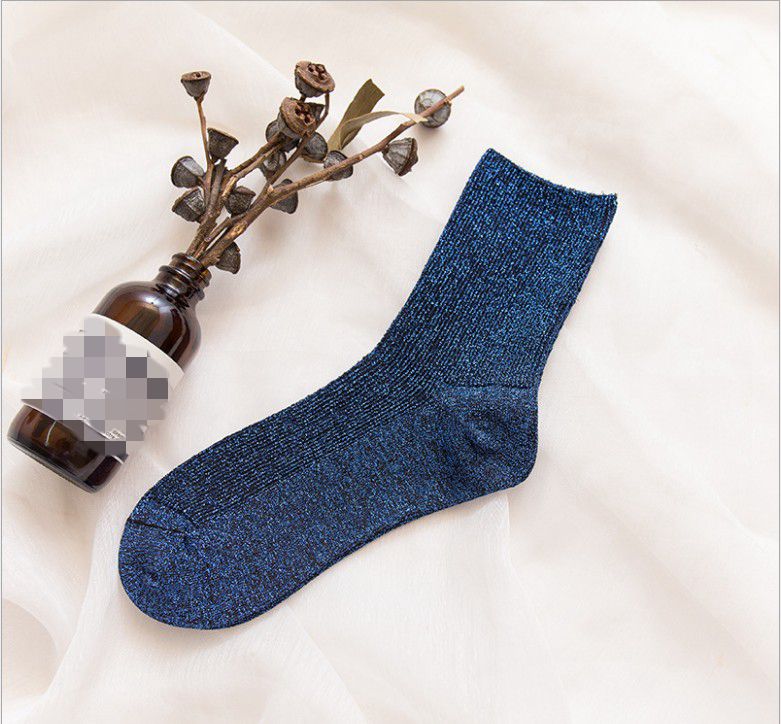 1 paar glänzend Lange Socken Herbst und Frühjahr Neue funkeln Harajuku Weichen frauen Elastische Strumpfwaren: 01