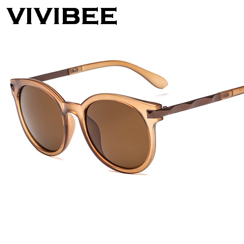 Vivibee Vintage Vierkante Bruine Zonnebril Mode Vrouwen Oversized Vrouwelijke Zomer Zonnebril Laidies Shades
