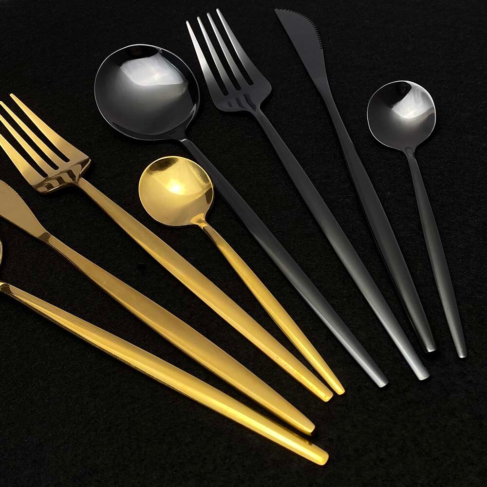 30pcs Dark Green Dinnerware Set 18/10 Stainless Steel Cutlery Set Flatware Tableware Set Dinner Knife Fork Spoon Dishwasher Safe