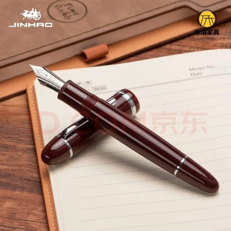 Jinhao  x159 akryl fyldepen metal guld klip forlængede fine nibs skole kontorartikler erhvervs skrivepenne  pk 9019