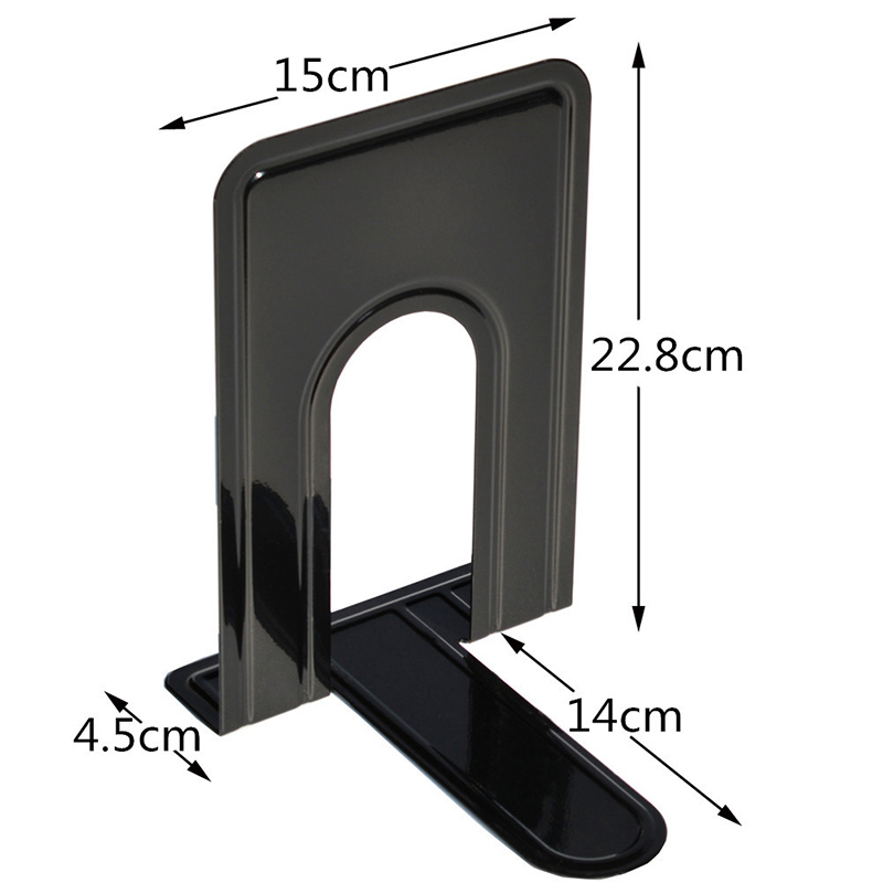 1 Pair Book Ends, Metal Bookends, Book Ends For Shelves Economy Universal Nonskid Heavy Duty Bookends Office
