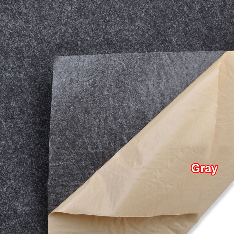 1x0.5m Speaker Cloth Self-Adhesive Felt Subwoofer Box Tape Strip Patch Sound Absorption Anti-seismic Beige/Silver/Gray/Black