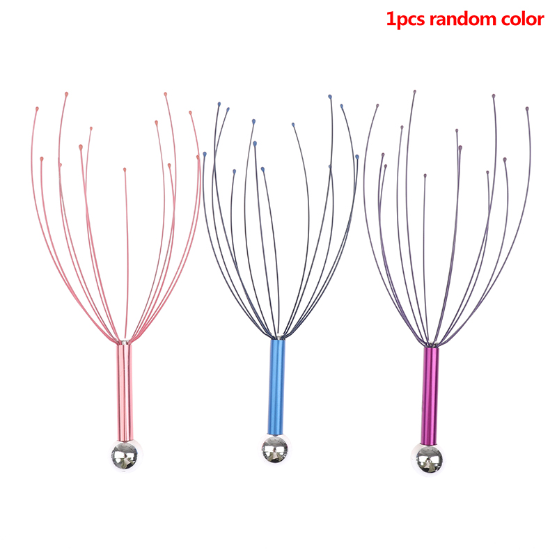 Appareil de Massage en métal unisexe, 1 pièce, tête de poulpe, Relaxation du cuir chevelu, soulagement de la douleur, soulagement du Stress: 1 PC