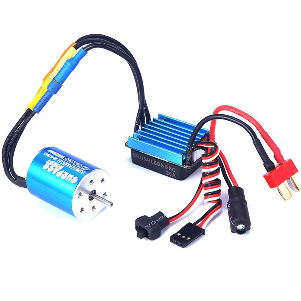 Surpass Hobby 2430 8200KV 7200KV 5800KV Motor y 25A ESC sin escobillas para 1/18 1/16 HSP Redcat Traxxas HPI Tamiya RC Car