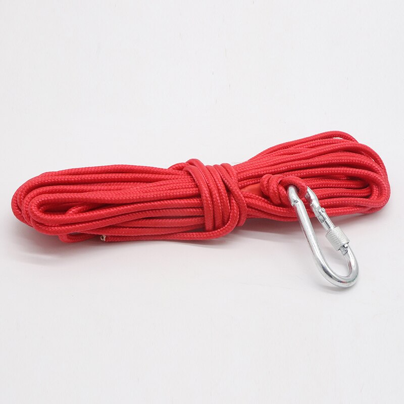 10M/20M Escape Touw Outdoor Klimmen Veiligheid Rescue Rivieren Salvage Touwen Met Karabijnhaak: Red / 20 metres
