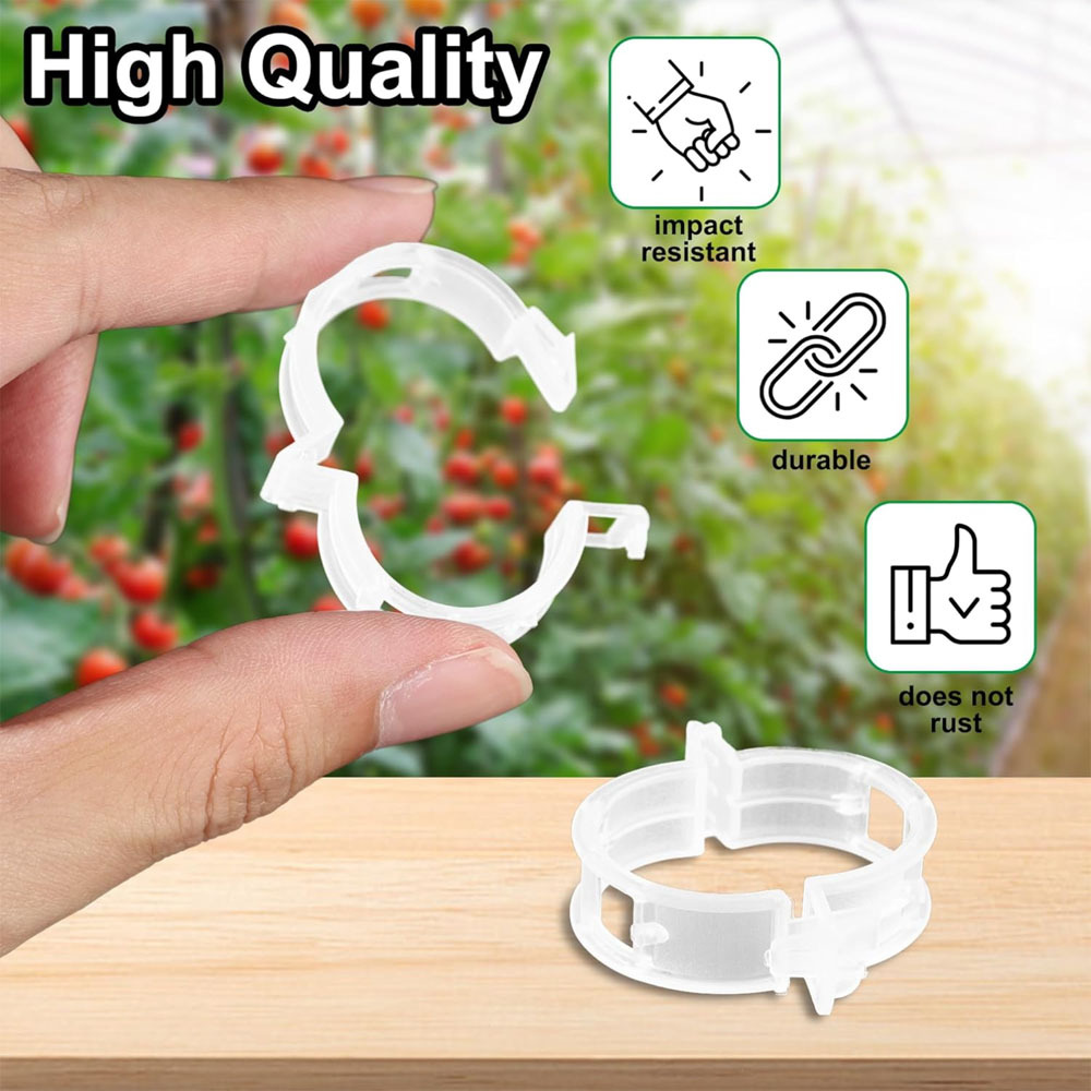 Lets Joy Clip per Piante, 200PCS Clip per Piante da Giardino, Pomodoro Verdure Clip di Fissaggio, Clip di Supporto per Piante, Trellis Plant Clip, Rampicanti Clip per Piante Giardino