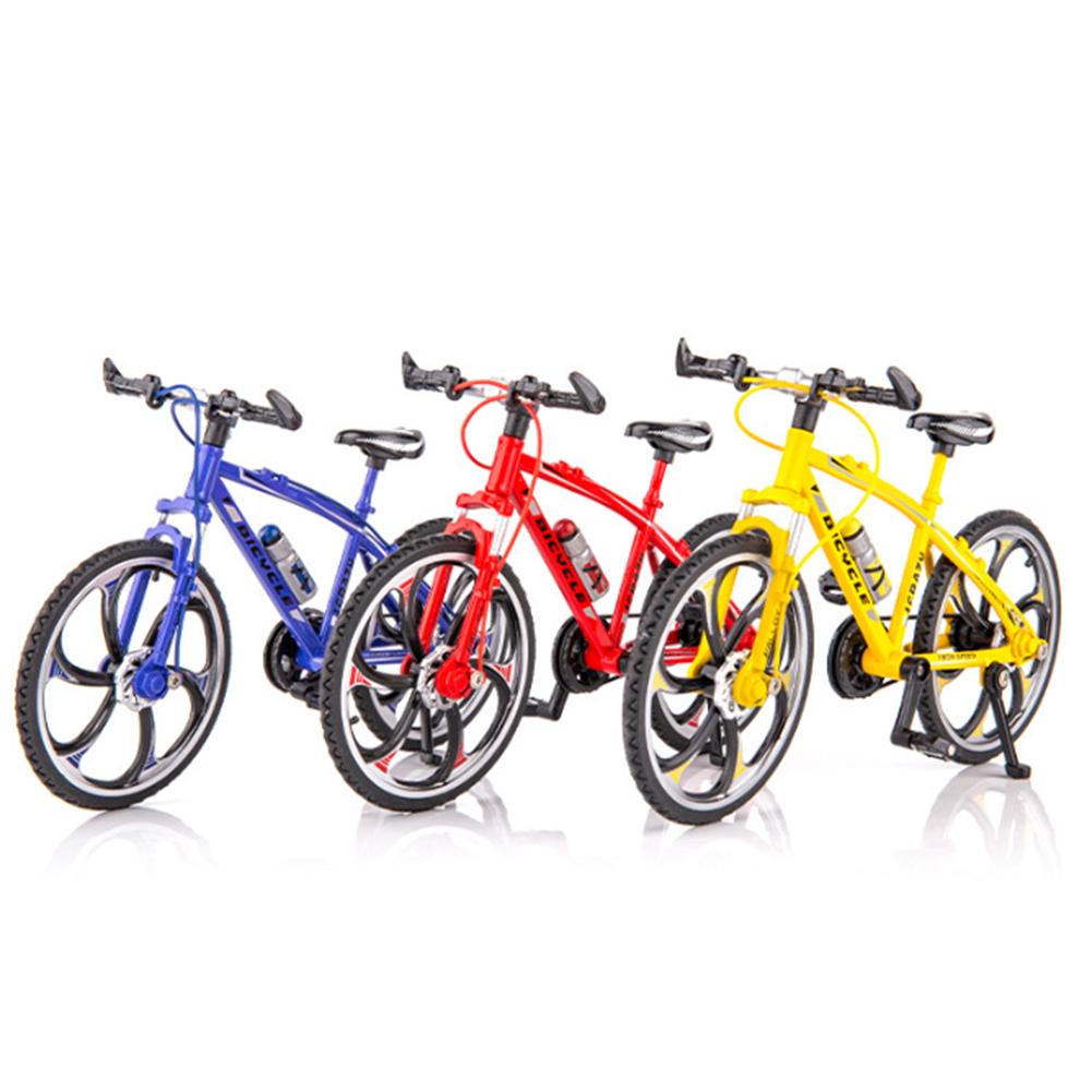 Mini bicicleta modelo resistente ao desgaste dobrável liga bicicleta ornamento simulação decoração coleção brinquedos para crianças