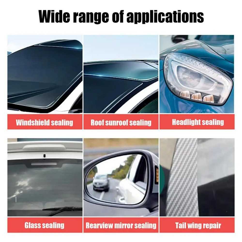 Adhesivo de tira de sellado de coche, adhesivo de silicona resistente a altas temperaturas para fibra de vidrio metálico, compatible con estándar HG/T3318