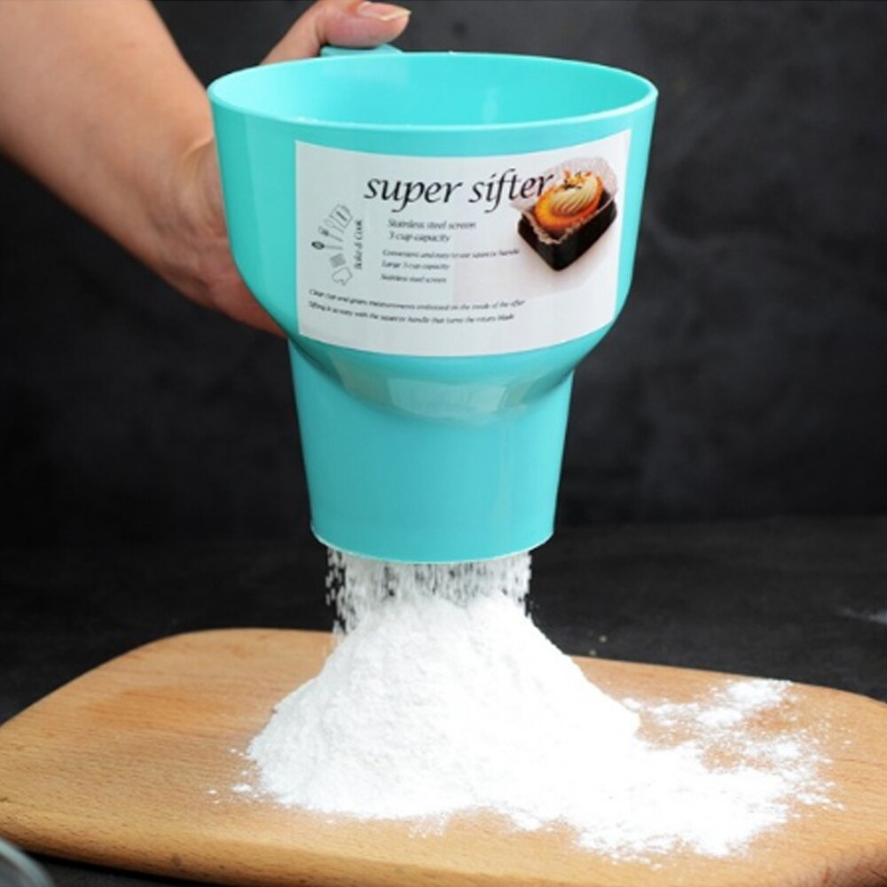 Xiuyer 2pcs Fijn Mesh Meel Sifter Meel Zeef Hand Crank Flour Sifter Icing Sugar Shaker Hand Held Flour Sieve Baking Tool voor chocoladepoeder meel specerijen keuken bakken Xiuyer 2pcs Fijn Mesh Meel Sifter Meel Zeef Hand Crank Flour Sifter Icing Sugar Shaker Hand Held Flour Sieve Baking Tool voor chocoladepoeder meel specerijen keuken bakken
