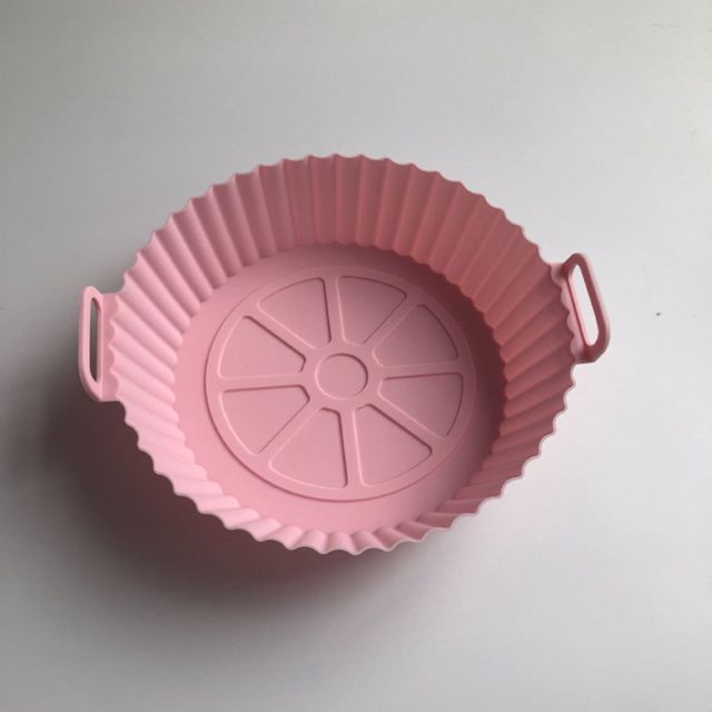 Air Fryer Silicone Liners Air Fryer Silicone Pot Reusable Silicone Air Fryer Liners Food Safe Non Stick Air Fryer Basket Accesso: light green