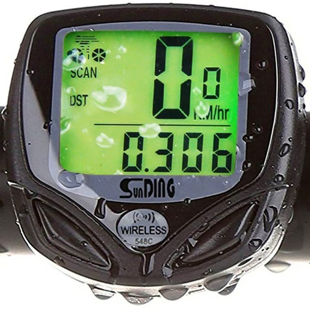 Draadloze Lcd Fiets Computer Waterdicht Fiets Snelheidsmeter Digitale Backlight Kilometerteller Klok Fietsen Stopwatch Fiets Accessoires: 546C with backlight