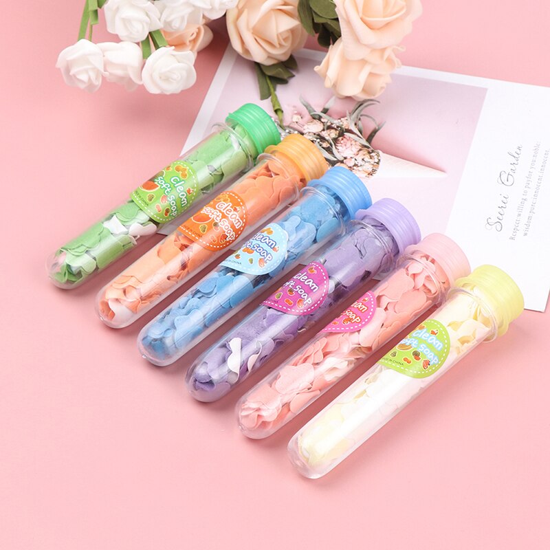 1 szt. Papier mydlany na zewnątrz przenośne mycie ciała w formie kwiatu łazienkowa mydelniczka kolor losowo