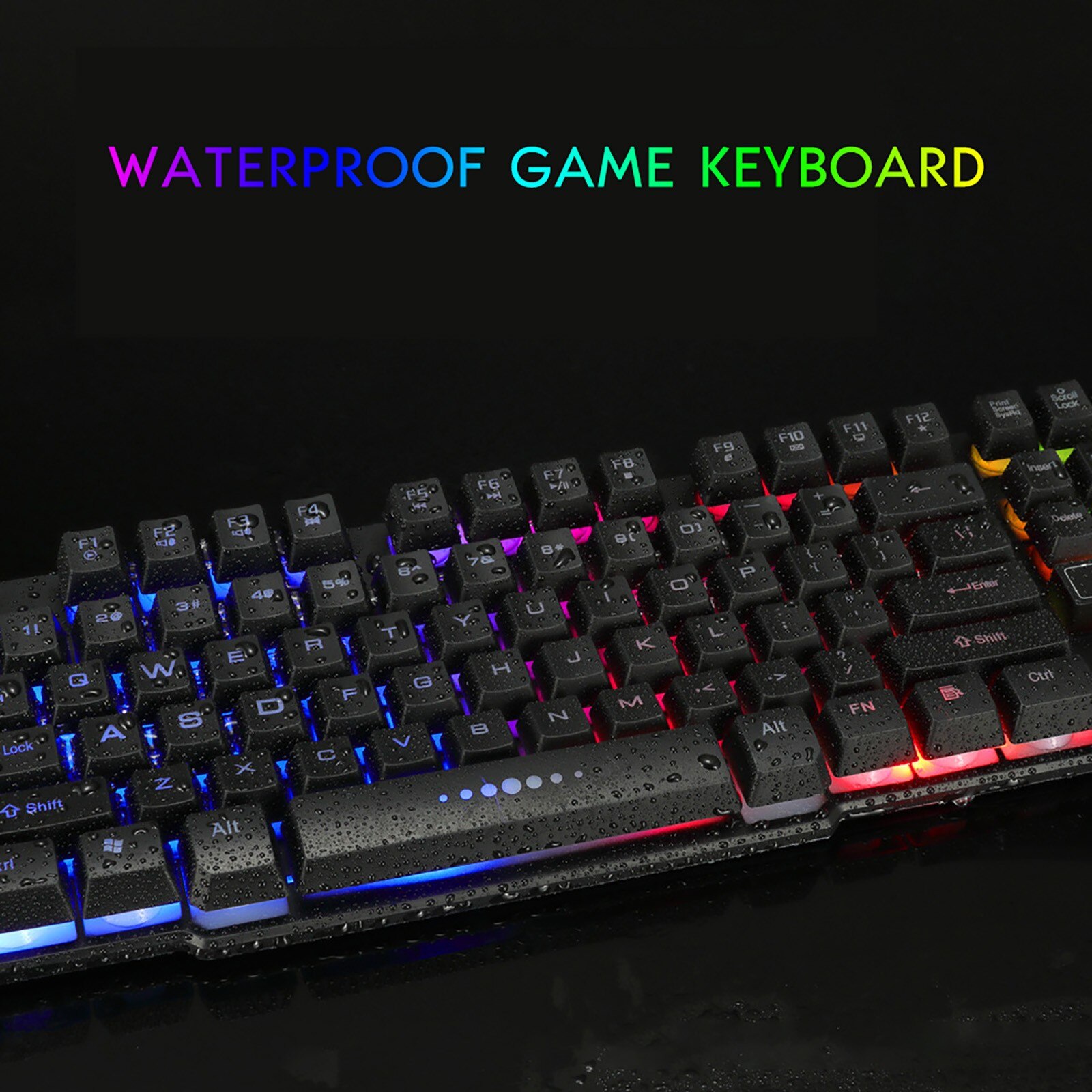 2021New GK50 Wired Mechanical Gaming Keyboard Floating Cap Waterproof Rainbow Backlight USB 104 Keycaps Computer Game Keyboards