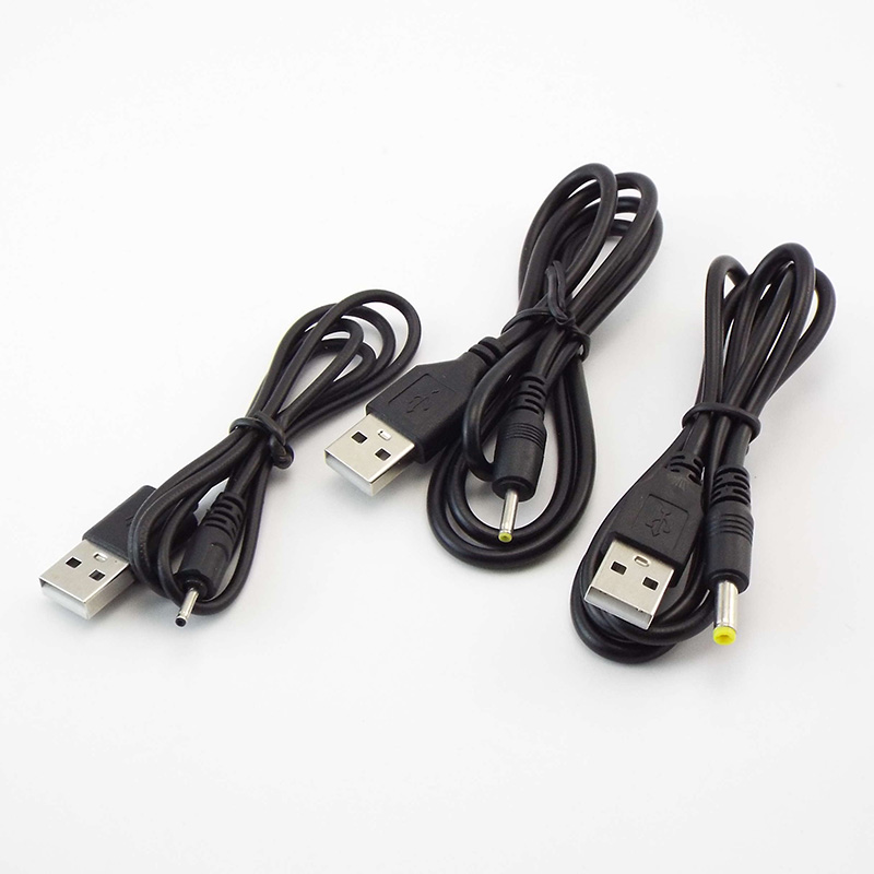 USB type A Male to DC 3.5 1.35 4.0 1.7 5.5 2.1 5.5 2.5mm male plug extension power cord supply Jack cable connector J17
