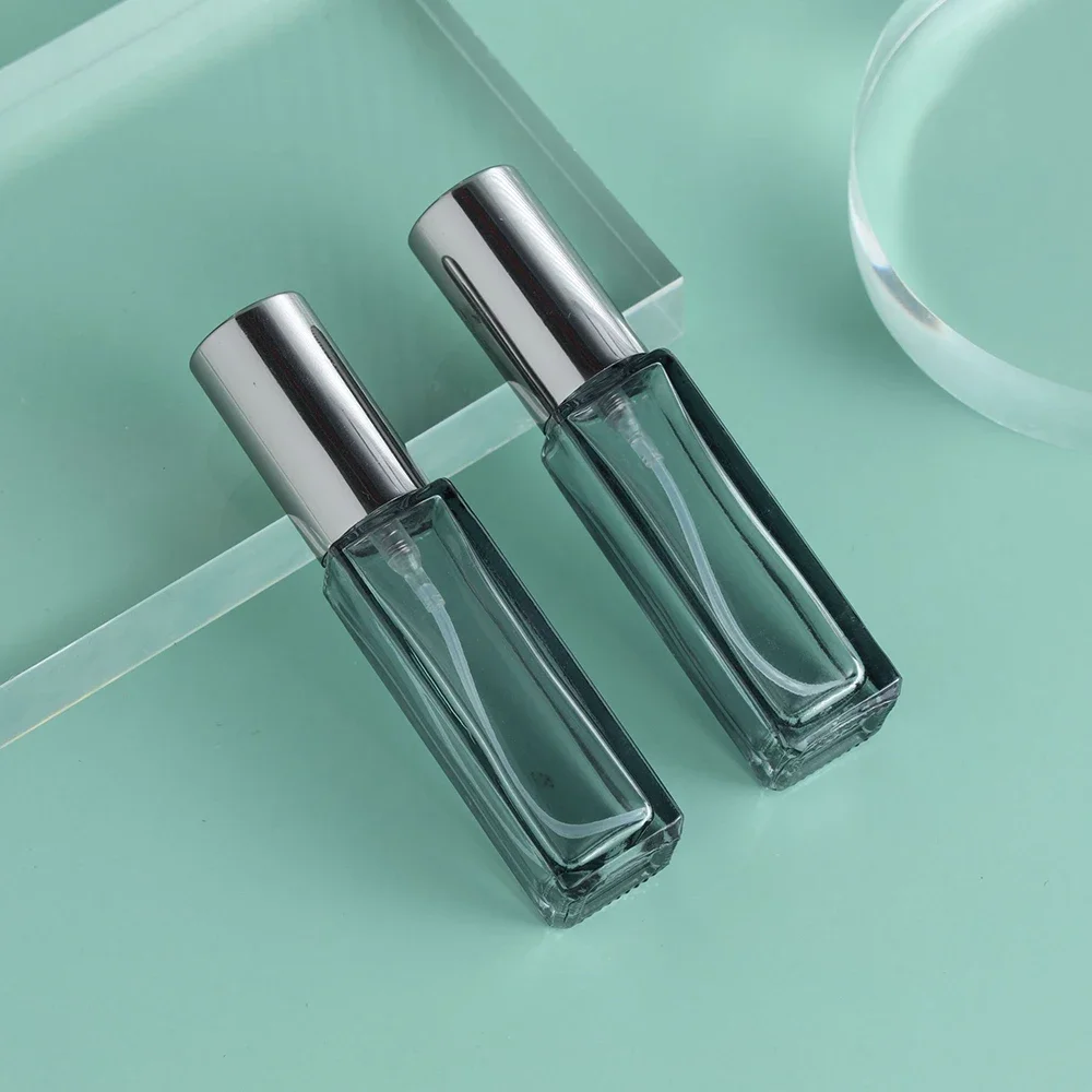 Mini botellas de Spray de Perfume de 10ml, botella recargable de vidrio, portátil, contenedor de Cosméticos líquidos, atomizador de Perfume 2024: Negro
