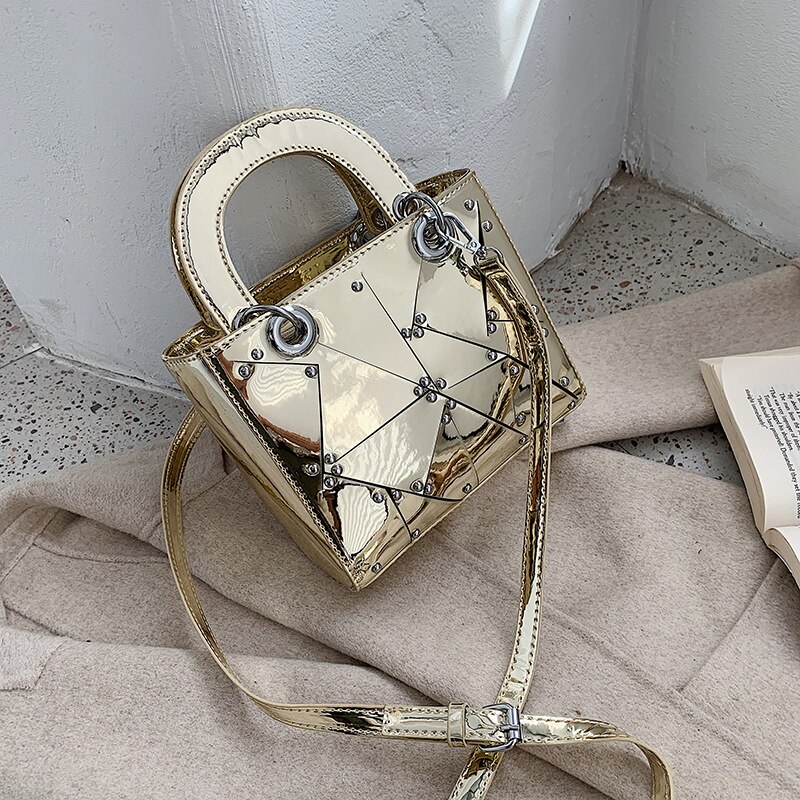 PU Leather Shoulder Bag - Solid Pattern - Zipper Closure - Single Strap - Fashion Style