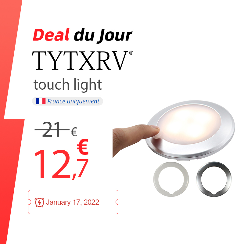 150mm 12v led bil interiörbelysning lampa 2.4w 3000k touch inuti husbil taklampa kit för husbil husbil båt trailer ljus vit
