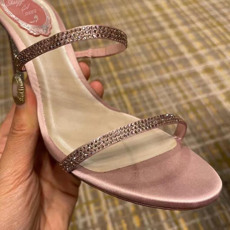 Koovan Vrouwen Sandalen Zomer De Crystal Diamond 8Cm Hoge Hak Slippers Sandalen Voor Meisjes Rhinestone Vrouwen schoenen
