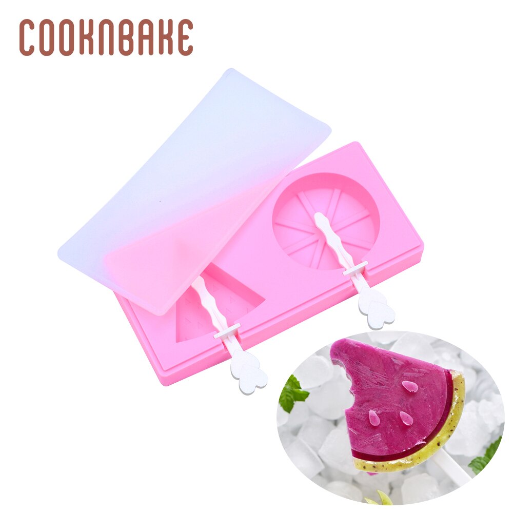 COOKNBAKE Silicone Ice Cream Maker Ice Cube juice bar Summer paw shape cake decoration form children ice lolly tray with stick: CDY-210