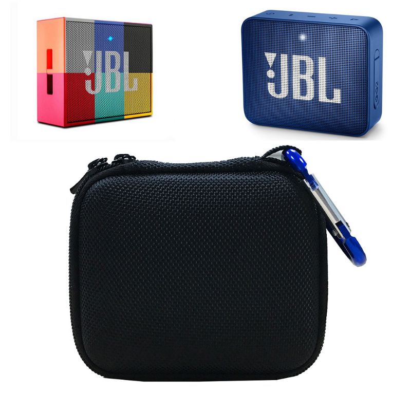 ForJBL GO/GO 2 Case, Hard PU Carry Bag Case Cover forJBLGo 1/2 Bluetooth Speaker, Mesh Pocket for Charger and Cables