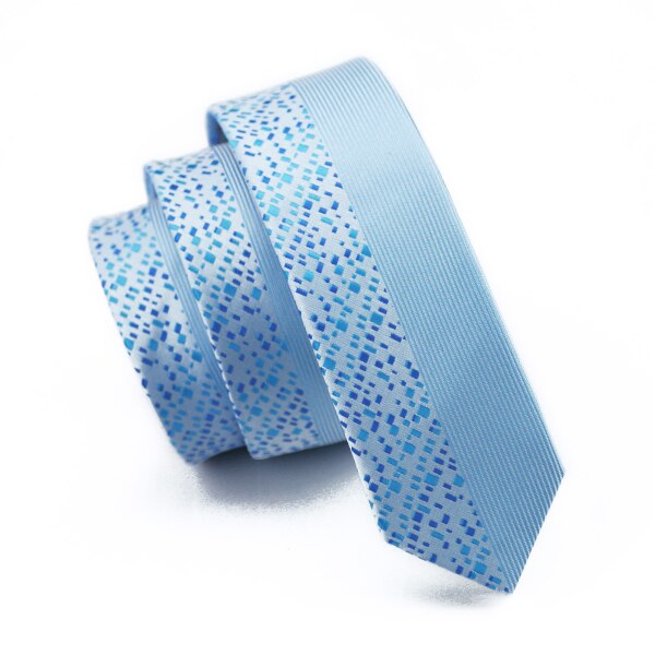 20 Styles Solid Men's Skinny Ties Plain Gravata Narrow Slim Ties Jacquard Woven Silk Ties for Mens Wedding Cravata 5.5cm: E241