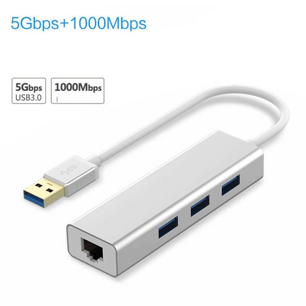 3 Ports Wired USB 3.0 To Gigabit Ethernet RJ45 LAN (10/100/1000) Mbps Network Adapter Ethernet Network Card For PC Laptop