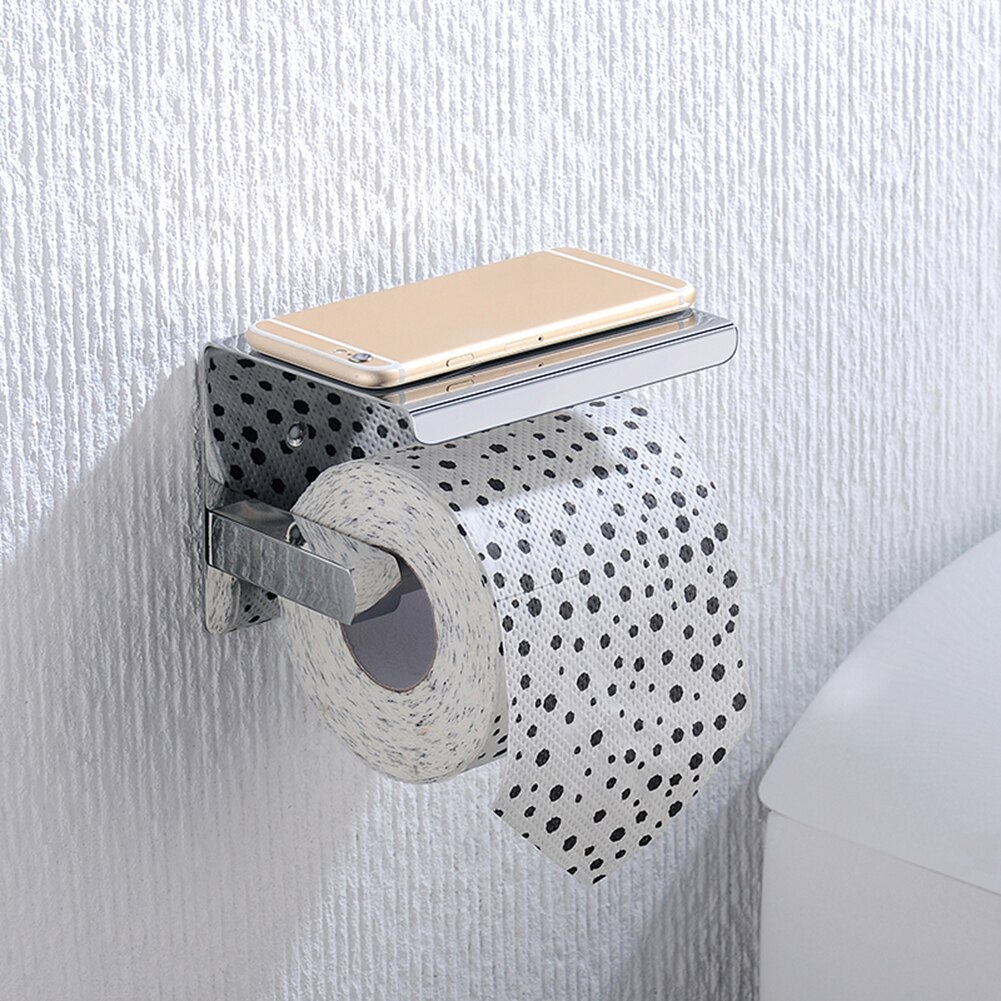 Wall Mounted Tissue Holder Paper Towel Holder Bathroom Toilet Roll Holder Stainless Steel Bathroom Tissue Rack Bathroom Product