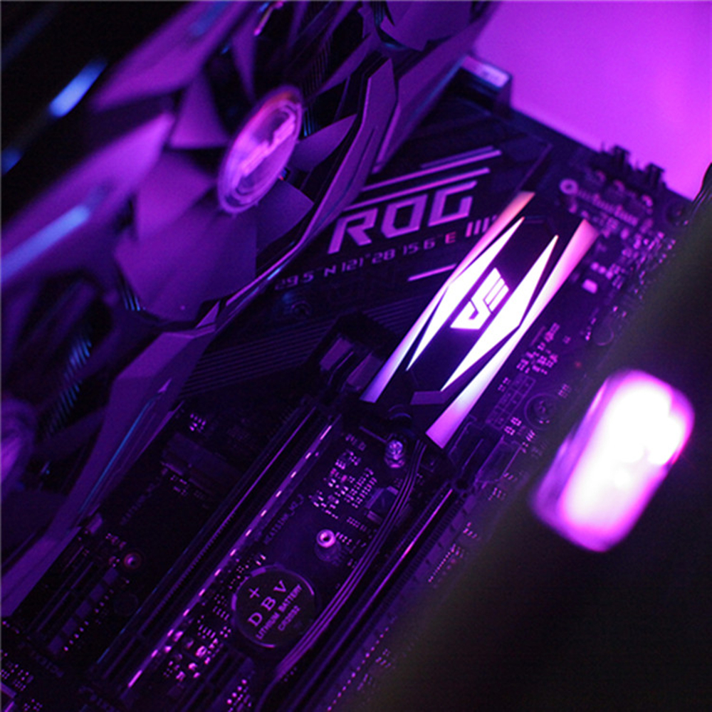 Darkflash aluminium 5v argb m .2 ssd hårddisk kylfläns värmeavledning radiatorkylning kisel termokuddar kylare  m2 ngff 2280