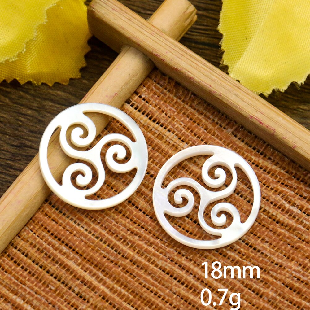 Real Shell Flower of Life Charms Mother of Pearl Water Fatima Hand Pendant Necklace Earring Flat Back DIY Jewelry Accessory