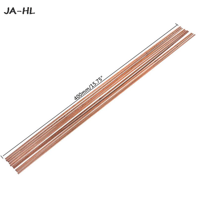 10pcs Copper 3x1.3x400mm Low Temperature Flat Soldering Rods For Welding Brazing Repair Copper Electrode