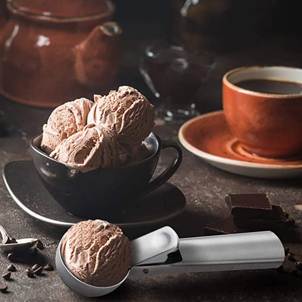 Stainless Steel Ice-cream Scoop With Comfortable Anti-freeze Handle Ice Cream Scoop Home Multi Dessert Spoon Watermelon Spoons