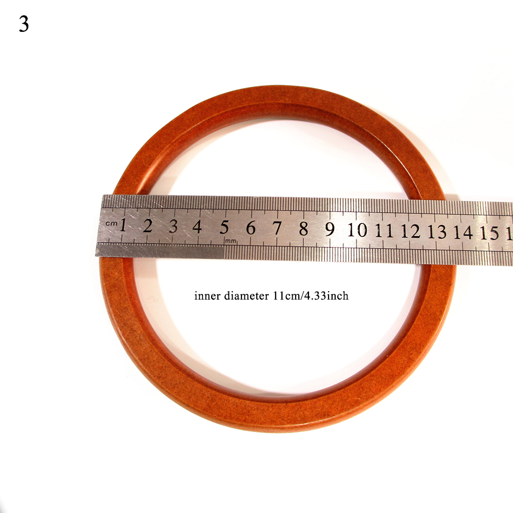 Round Wooden Handle for Handmade Handbag DIY Tote Purse Frame Making Bag Hanger D & Round shaped: 3