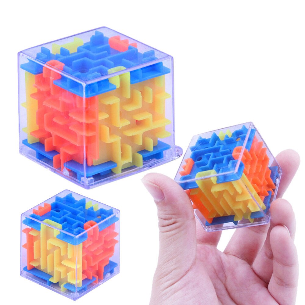 Grappige 3D Cube Puzzel Doolhof Speelgoed Hand Spel Snelheid Kubus Puzzel Spel Labyrint Bal Speelgoed Uitdaging Vinger Speelgoed Voor kid