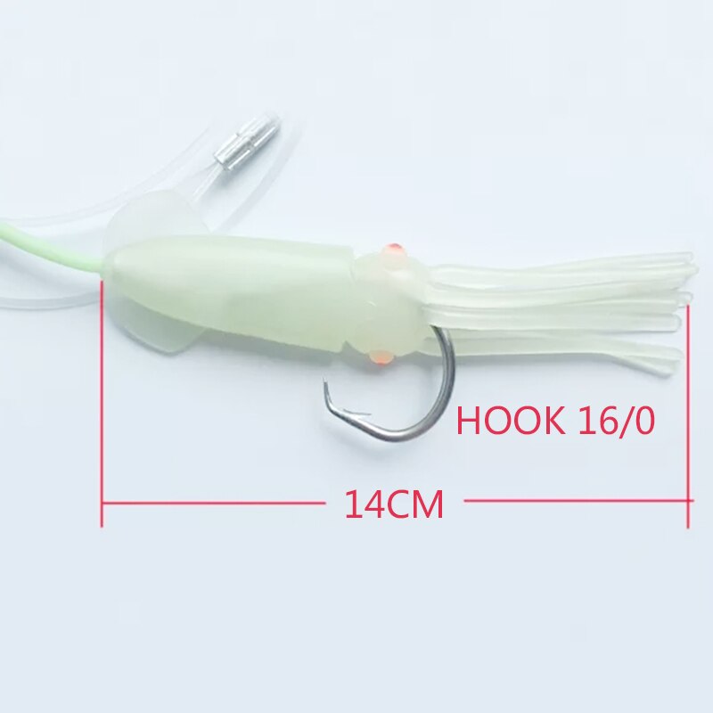 Deep Fishing Rig Deep Sea Water Squid Lures Fishing Rigs With Tuna Hook 16/0