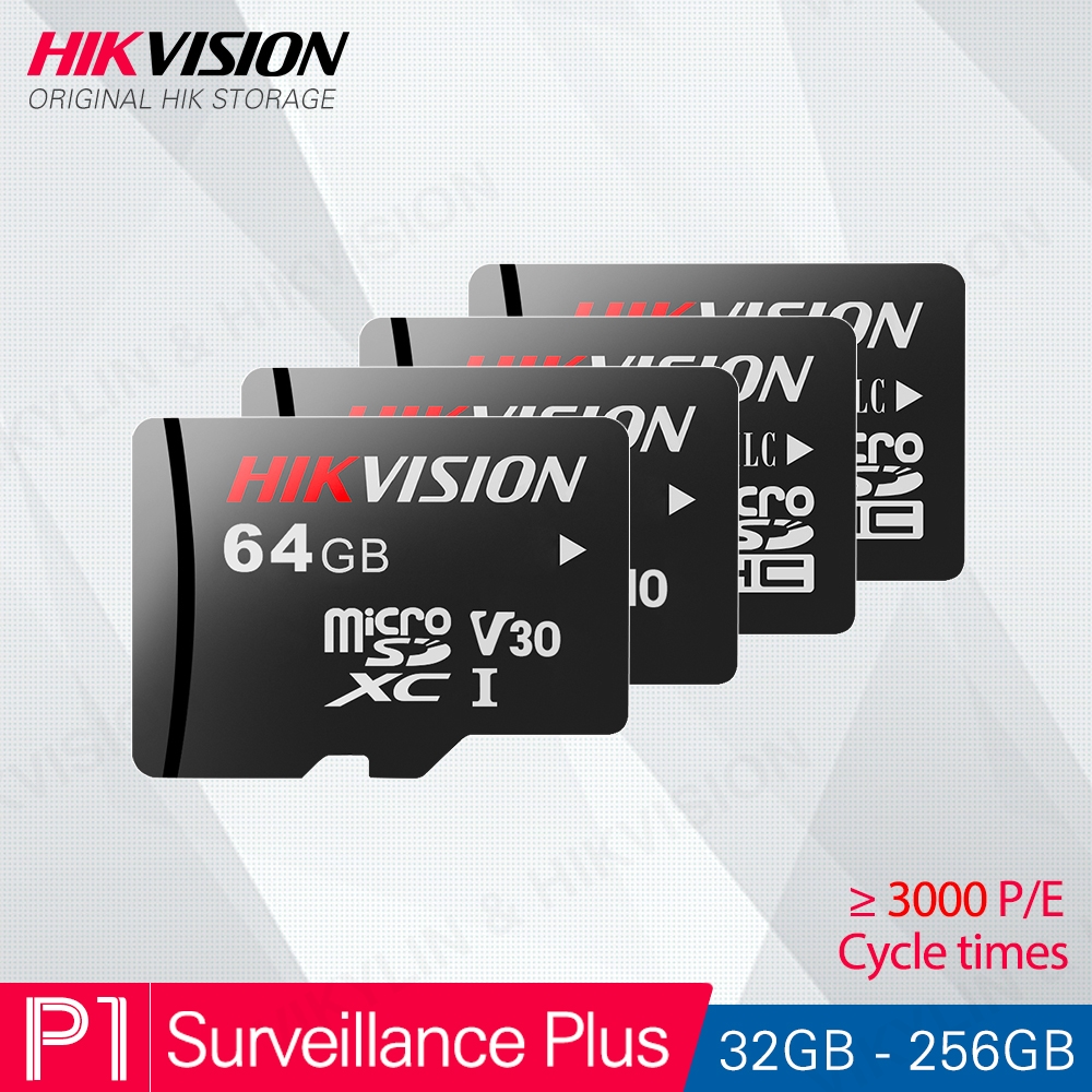 HIKVISION HikStorage Micro SD Card Class10 TF Card 32gb 64gb 128gb 256gb Max 90M/s Memory card for Hikvision Surveillance #P1