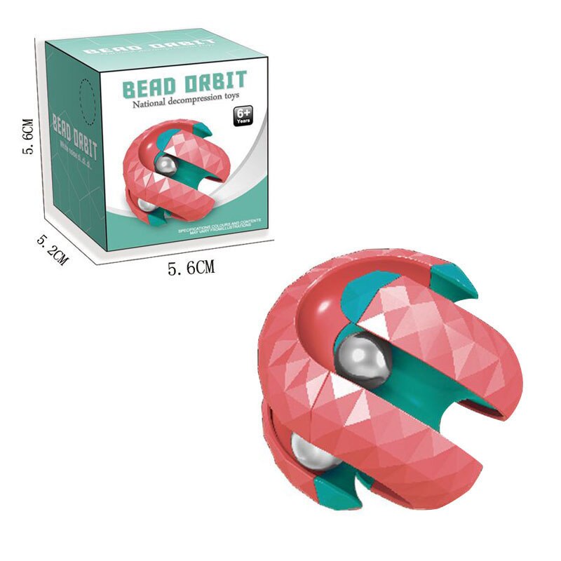 Stress Relief Cube Rotierenden Marmor Track Metall Perle Orbit Fingertip Unendlichkeit Spinner Entlasten Zappeln Flipper Puzzle Spielzeug für Kinder