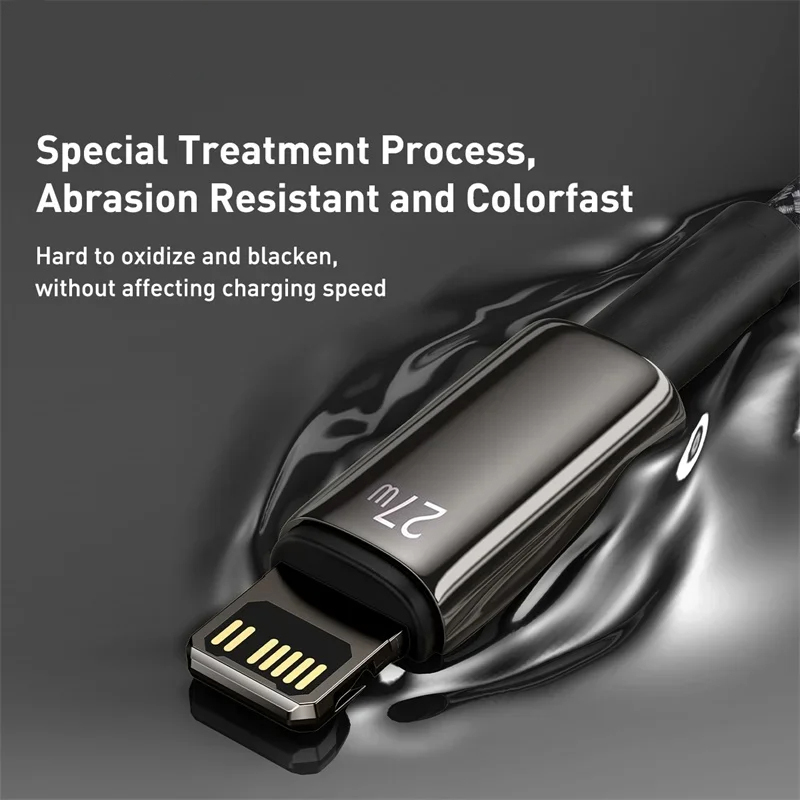 Til apple  pd 27w usb c opladerkabel til iphone 14 13 12 11 max mini x xs  xr 7 8 plus hurtigopladningskabel type c tilbehør