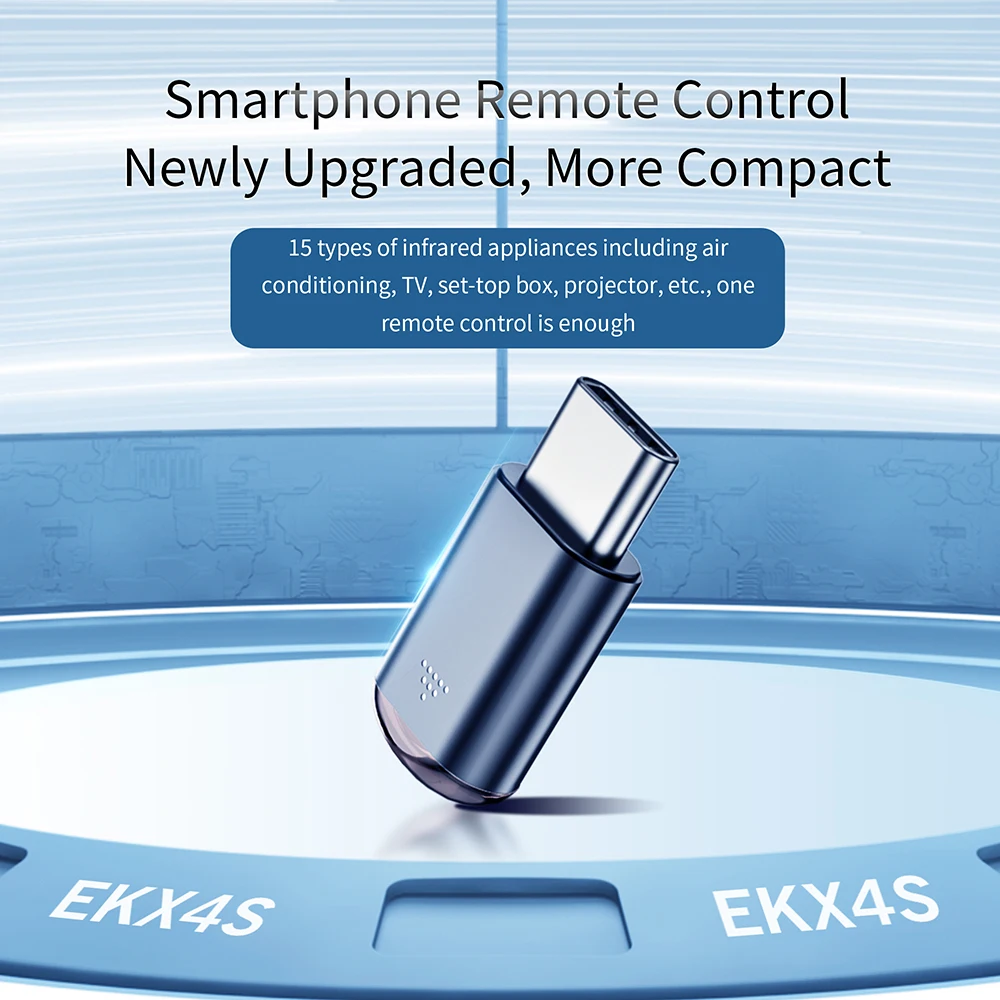 Adaptador universal de controle remoto para celular, tipo c, para iphone 15 16 séries, android, ir blasters para tv, ar condicionado