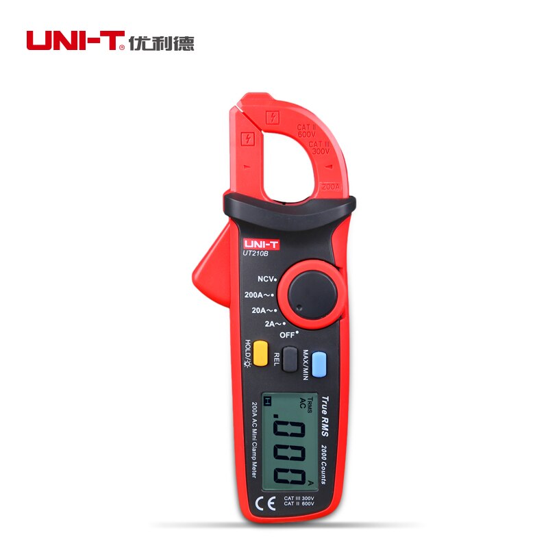 Uni-t  ut210e true rms digital klämma  ut210a/ b/c/d/e ac/dc ström/spänning automatisk räckvidd kondensator kontaktfri multimeter: Ut210b