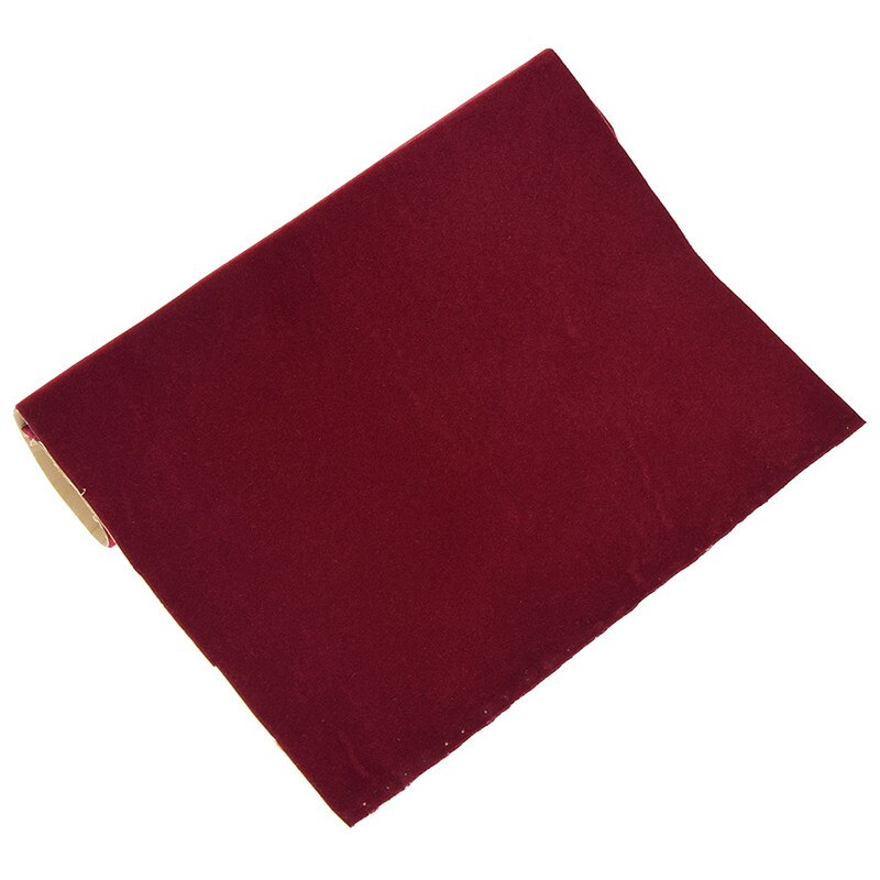 A4 adhésif velours flocage tissu couleur unie tissu pour vêtements chaussures sacs bricolage accessoires de couture à la main: Wine red