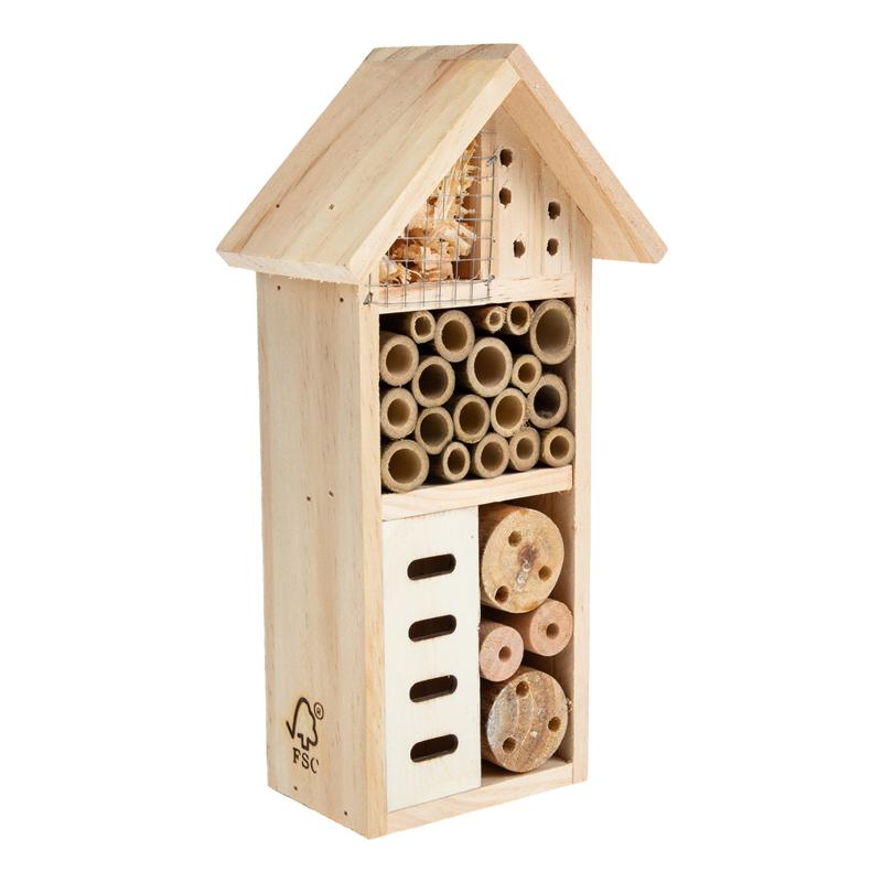 Wooden Insect House Outdoor Wood Insect Cabin Decorative Bee House Insect Nest